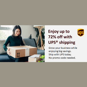 Enjoy up to 72% off with UPS® shipping